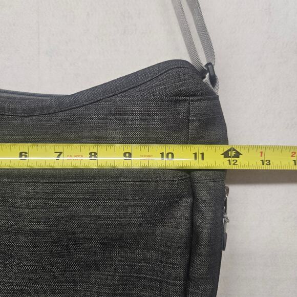 LL Bean Wayside Expandable Crossbody Bag Gray Polyester Canvas 300089 - Picture 4 of 8